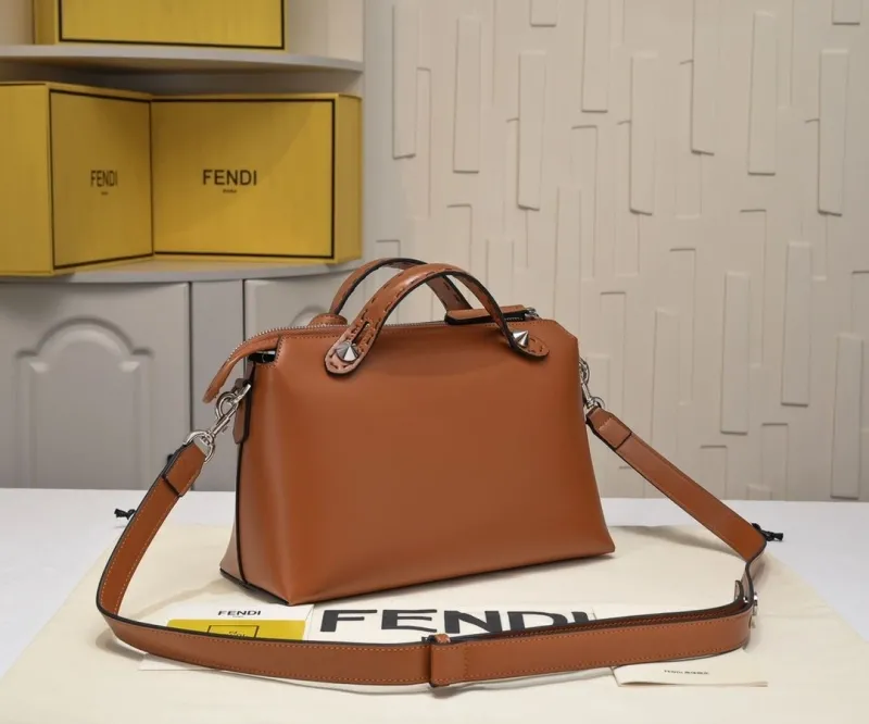 Alternative view of Fendi Roma Brown Top Handle Crossbody Bag 471