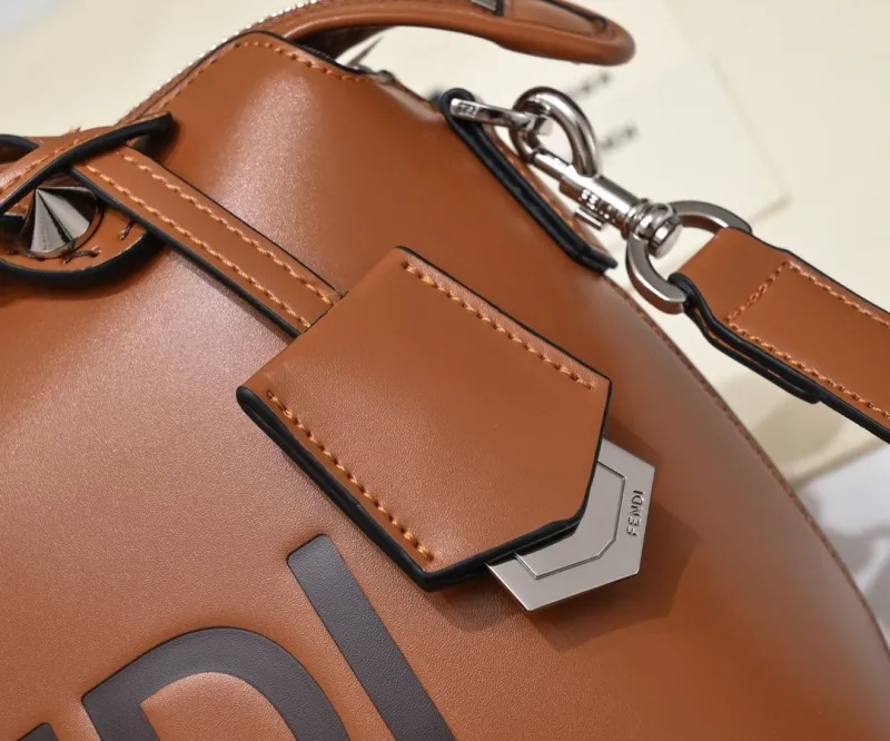 Fendi Roma Brown Top Handle Crossbody Bag 471 - Image 3