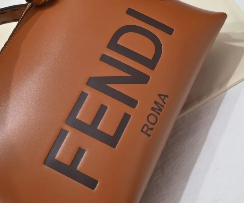 Fendi Roma Brown Top Handle Crossbody Bag 471 - Image 4