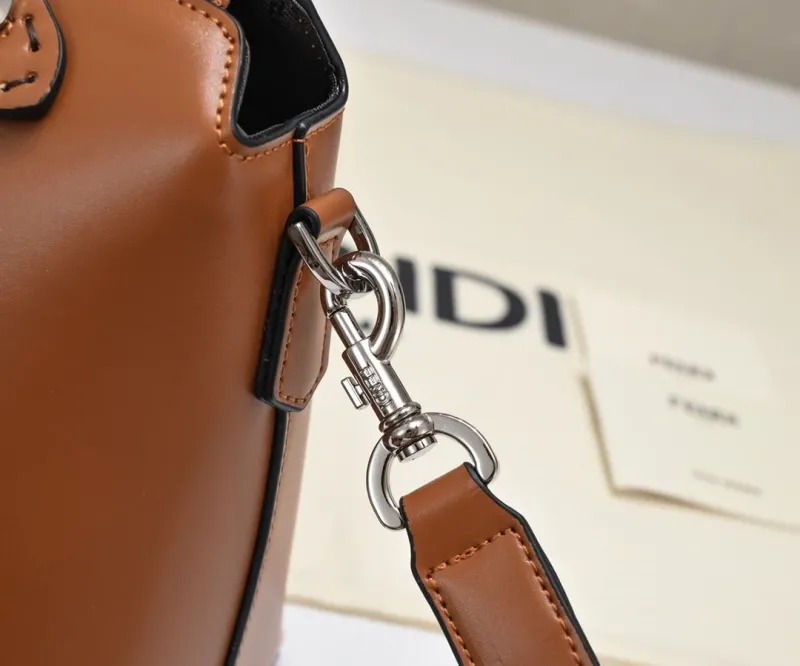 Fendi Roma Brown Top Handle Crossbody Bag 471 - Image 5