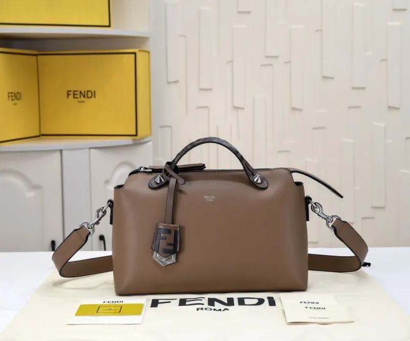Fendi Brown Top Handle Crossbody Bag
