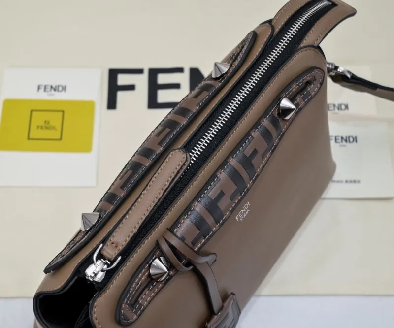 Fendi Brown Top Handle Crossbody Bag - Image 6