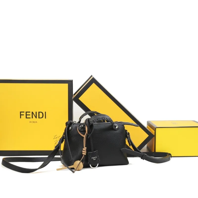 Alternative view of Fendi Black Top Handle Crossbody Bag