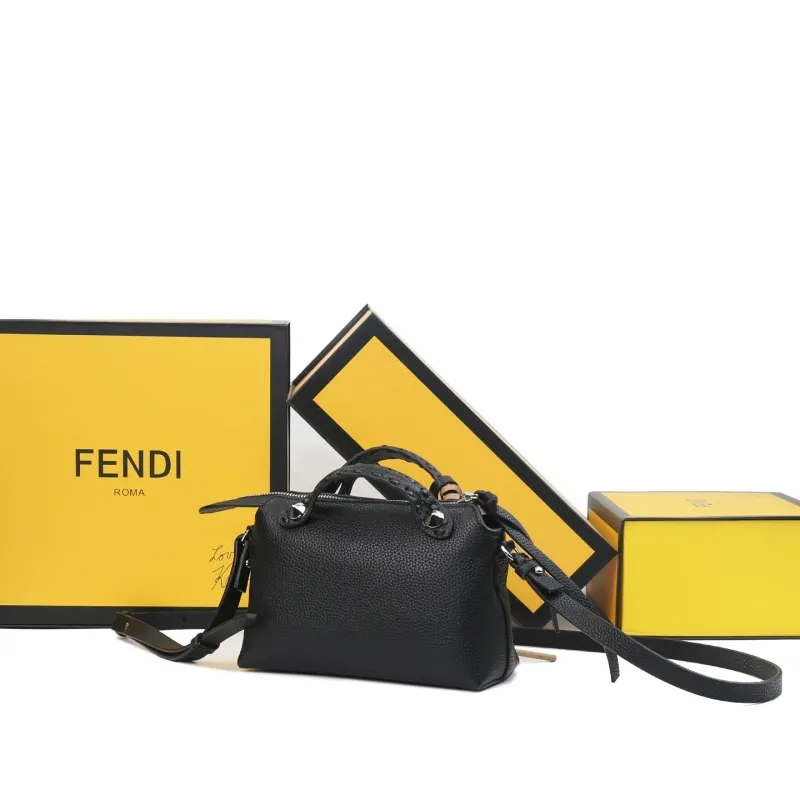 Fendi Black Top Handle Crossbody Bag - Image 3