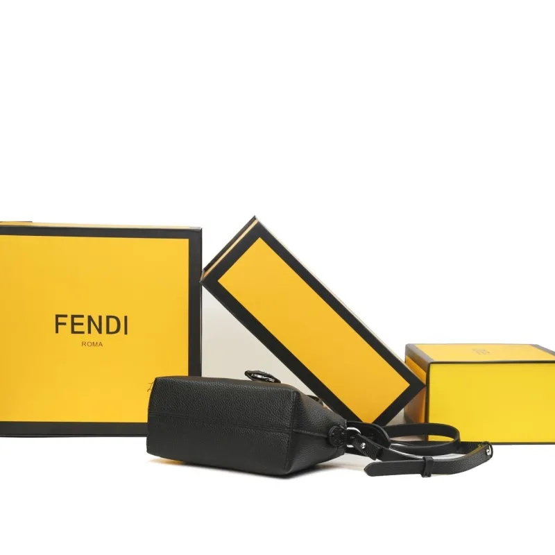 Fendi Black Top Handle Crossbody Bag - Image 4