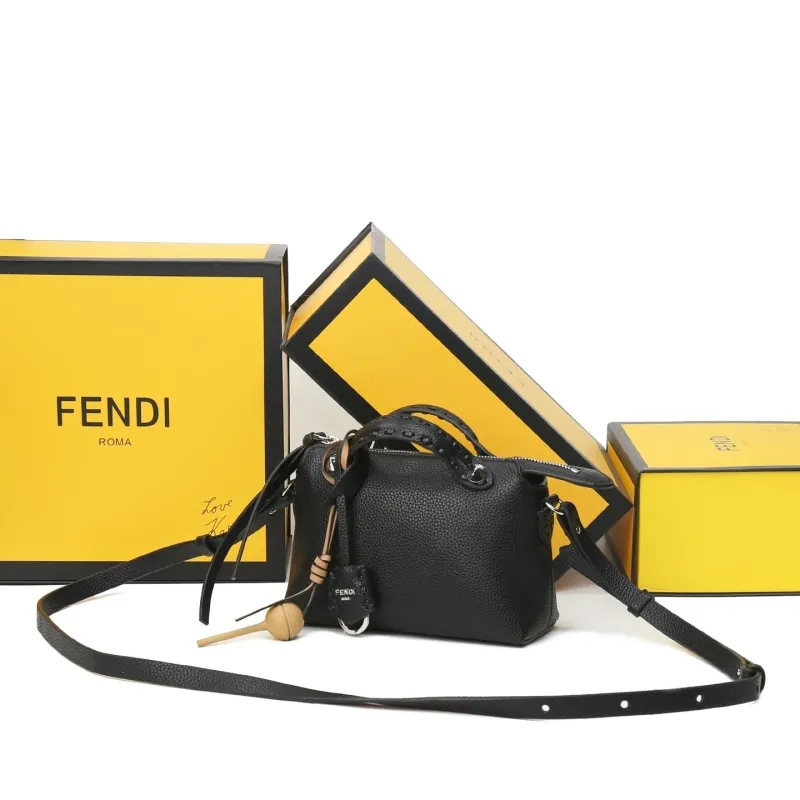 Fendi Black Top Handle Crossbody Bag - Image 5