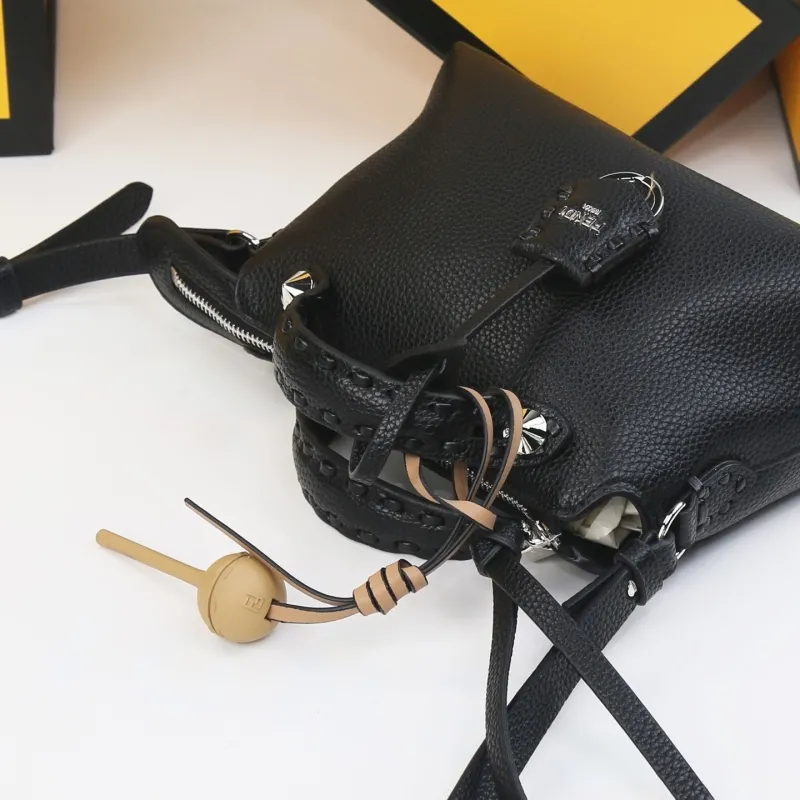 Fendi Black Top Handle Crossbody Bag - Image 8