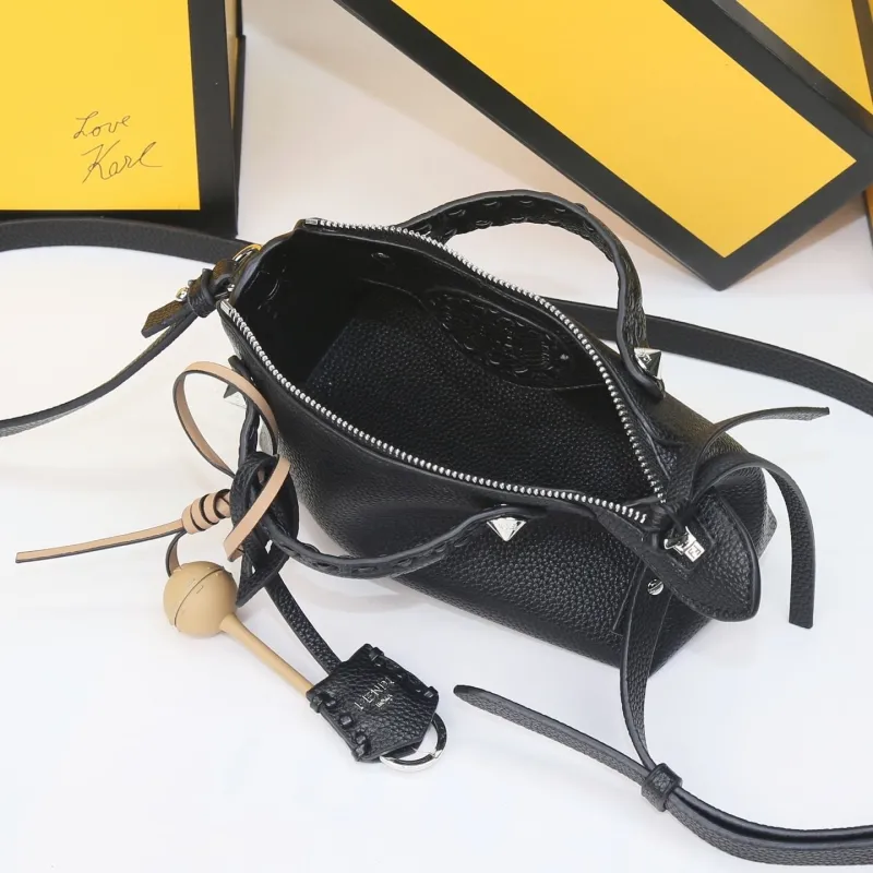 Fendi Black Top Handle Crossbody Bag - Image 9