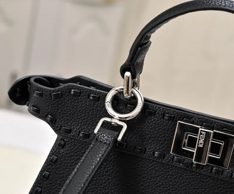 Fendi Black Top Handle Crossbody Bag 474 - Image 3