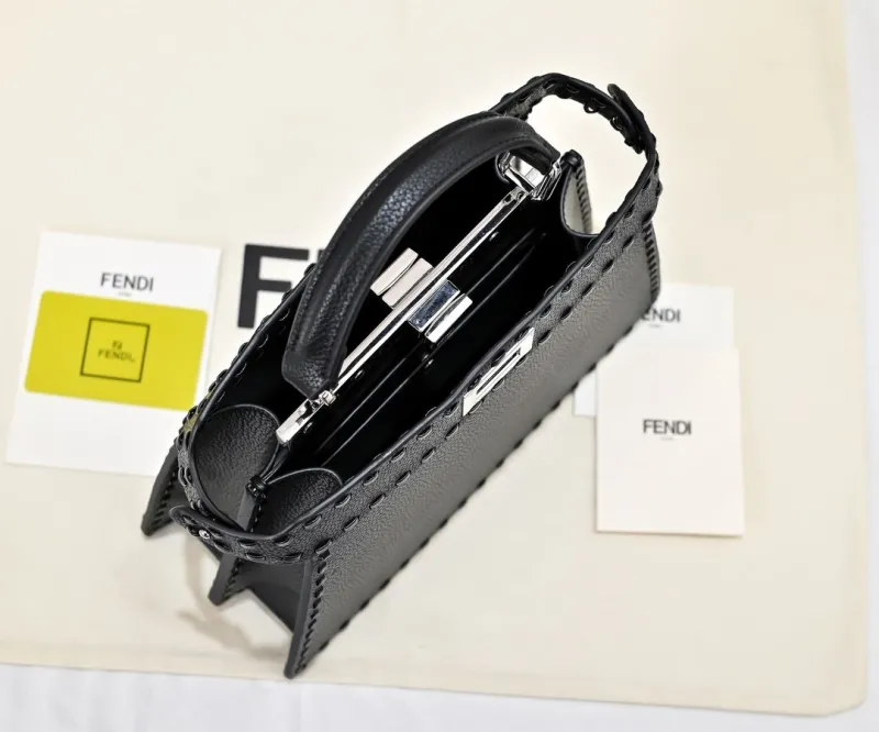 Fendi Black Top Handle Crossbody Bag 474 - Image 9