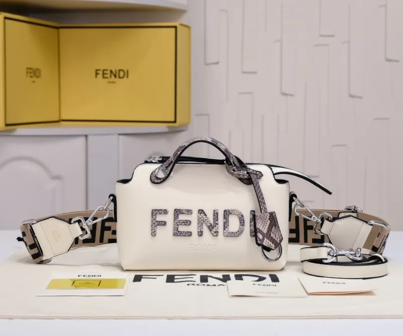 Fendi White Top Handle Crossbody Bag 476