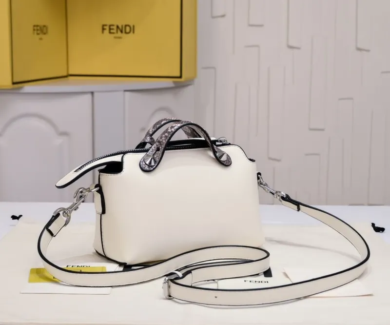 Alternative view of Fendi White Top Handle Crossbody Bag 476
