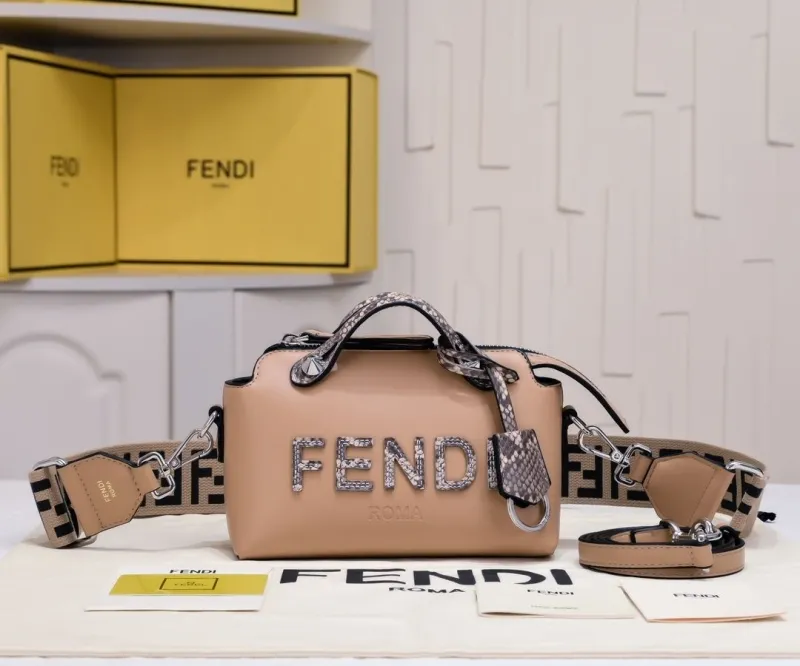 Fendi Beige Top Handle Crossbody Bag 478