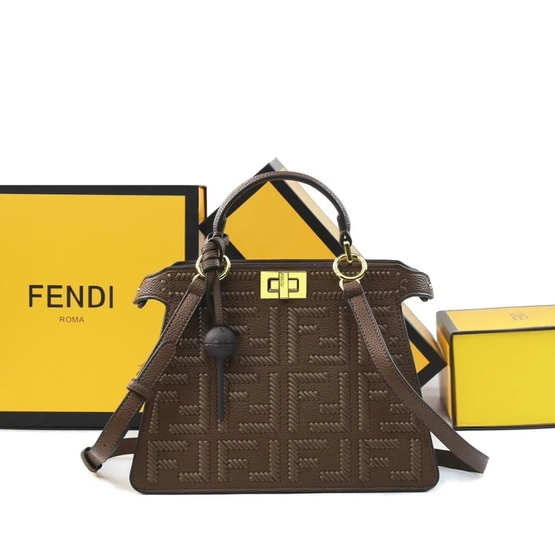 Fendi Brown Top Handle Crossbody Bag 479