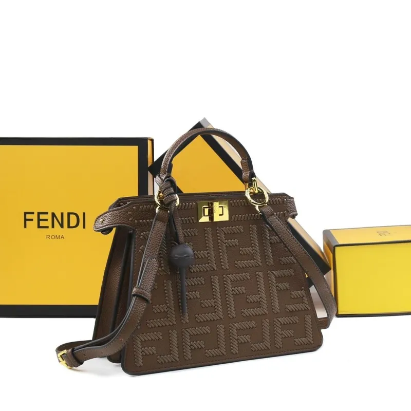Alternative view of Fendi Brown Top Handle Crossbody Bag 479