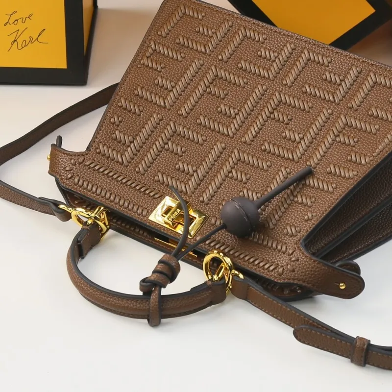 Fendi Brown Top Handle Crossbody Bag 479 - Image 7