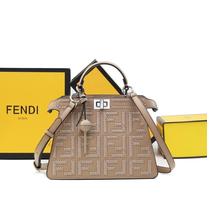 Fendi Beige Top Handle Bag 483