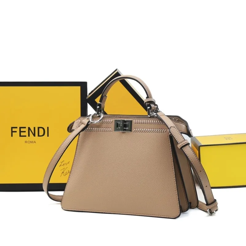 Fendi Beige Top Handle Bag 483 - Image 3