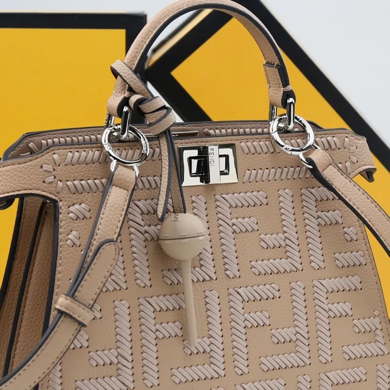 Fendi Beige Top Handle Bag 483 - Image 6