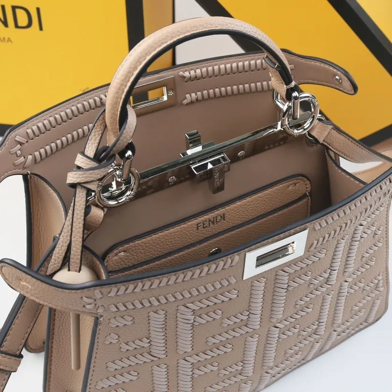 Fendi Beige Top Handle Bag 483 - Image 8