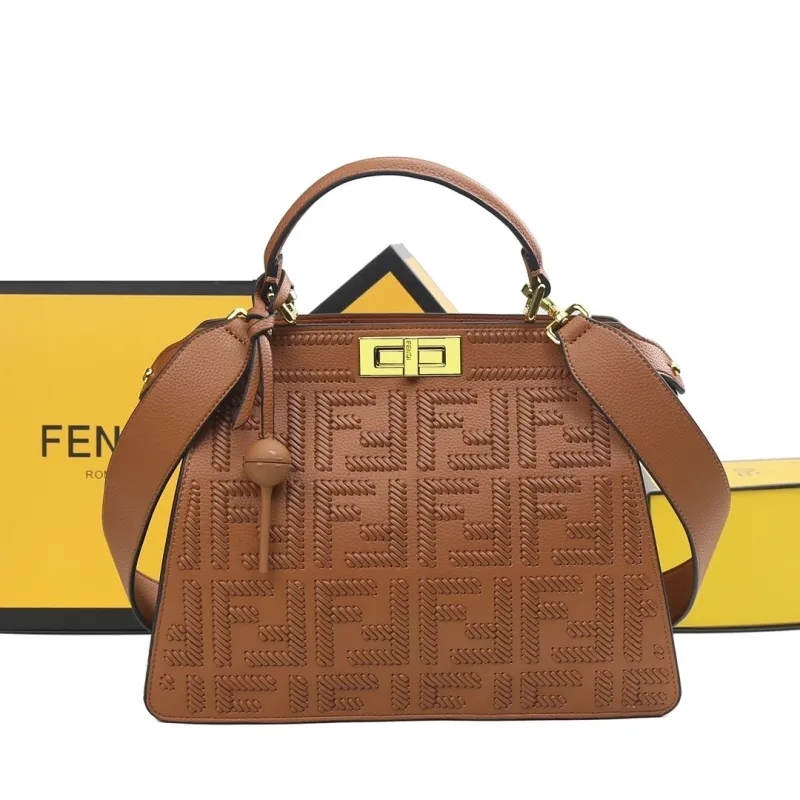 Fendi Brown Top Handle Bag 484