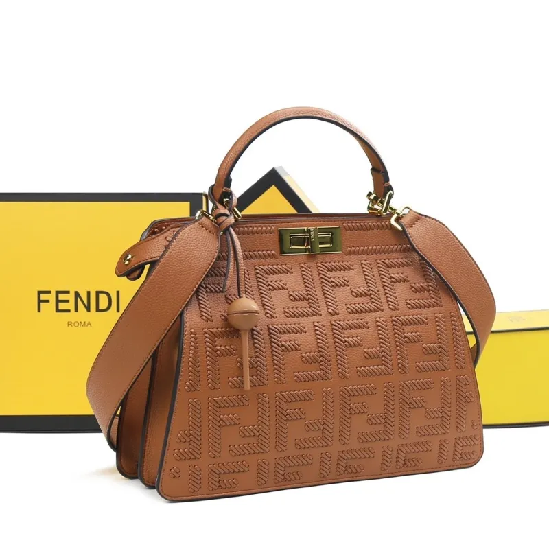 Alternative view of Fendi Brown Top Handle Bag 484