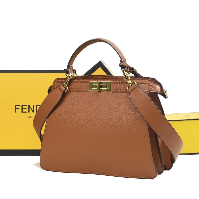 Fendi Brown Top Handle Bag 484 - Image 3