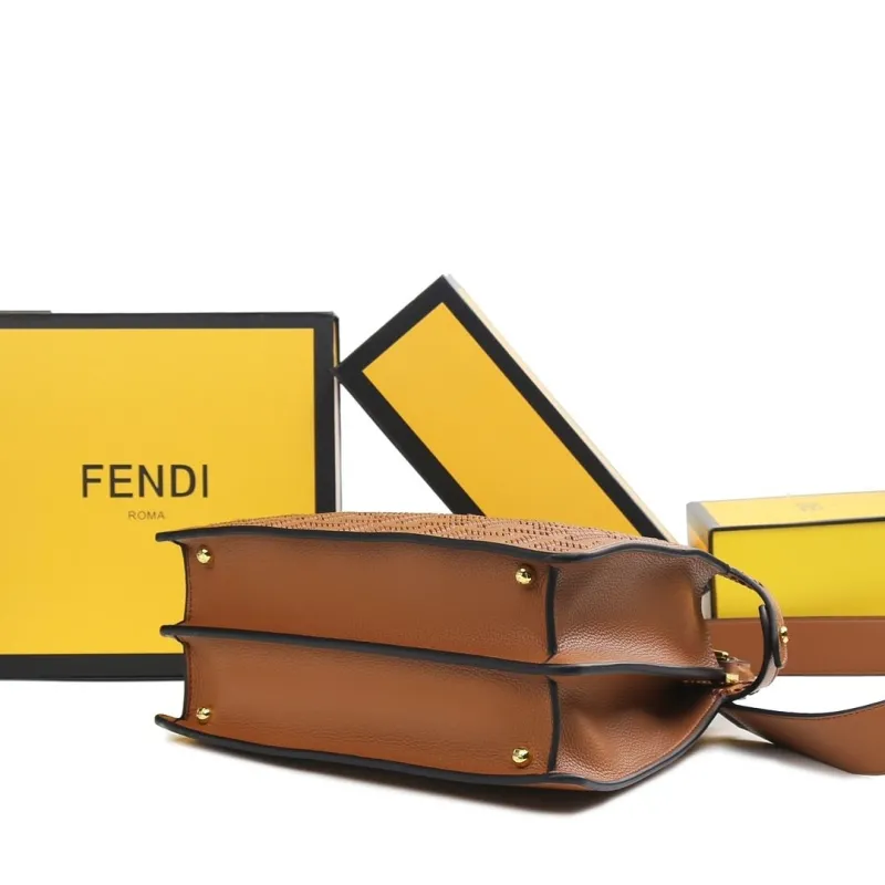 Fendi Brown Top Handle Bag 484 - Image 4