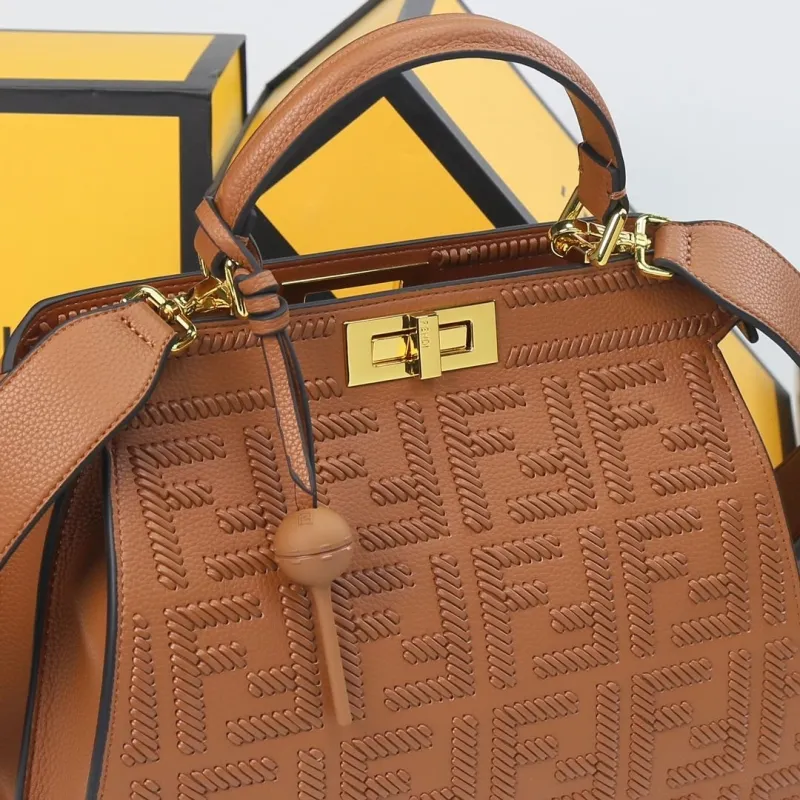Fendi Brown Top Handle Bag 484 - Image 6