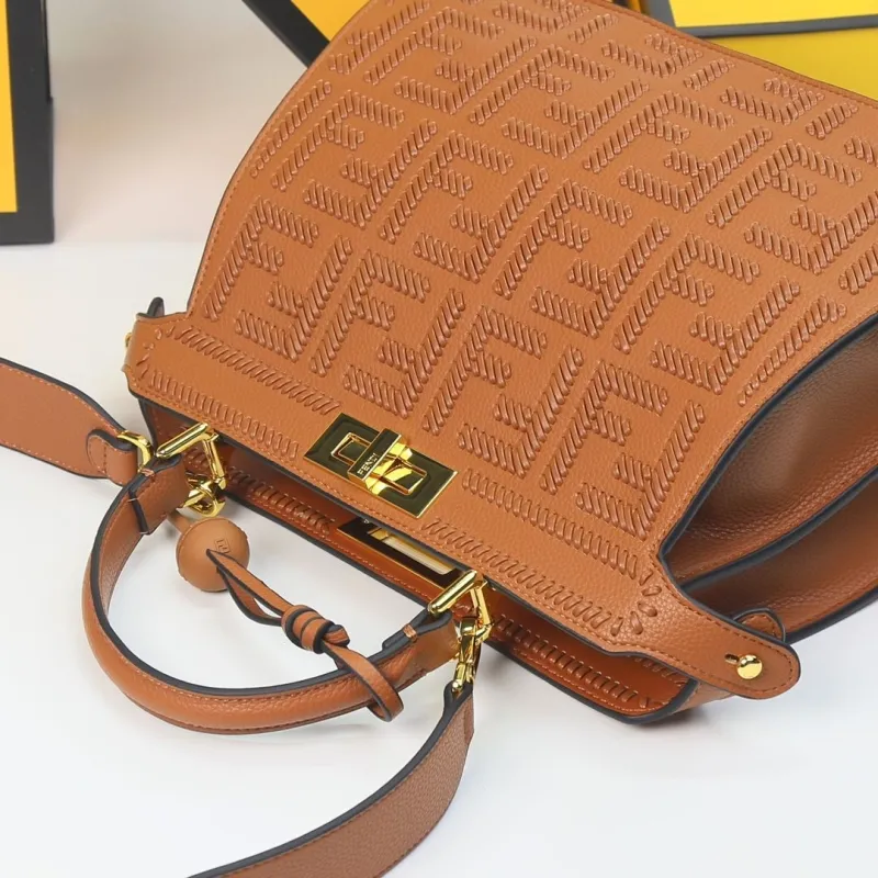 Fendi Brown Top Handle Bag 484 - Image 7