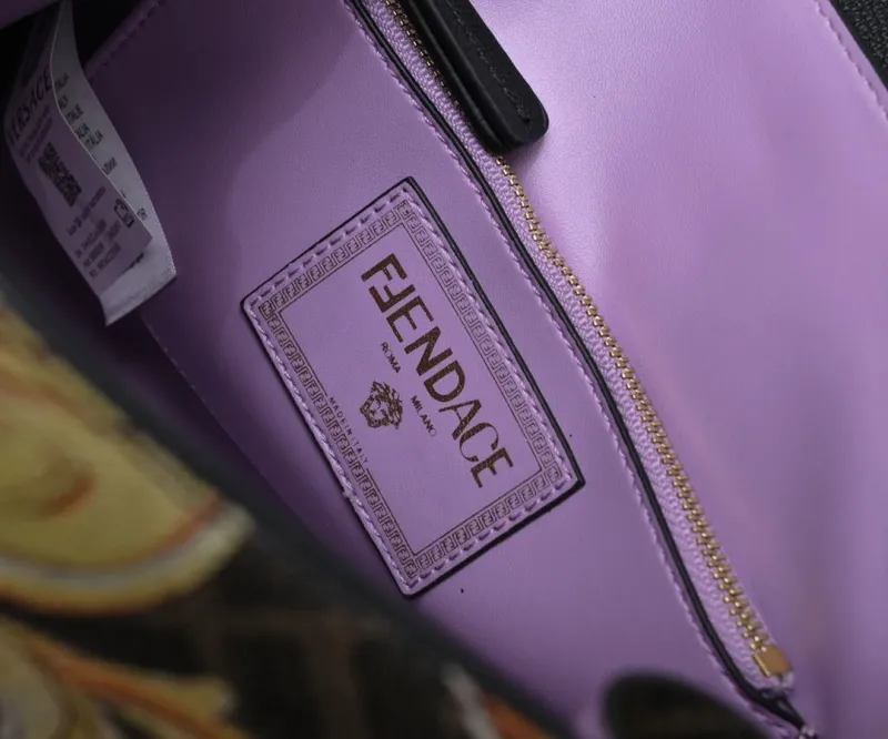 Fendi Baroque Print Top Handle Crossbody Bag - Image 8