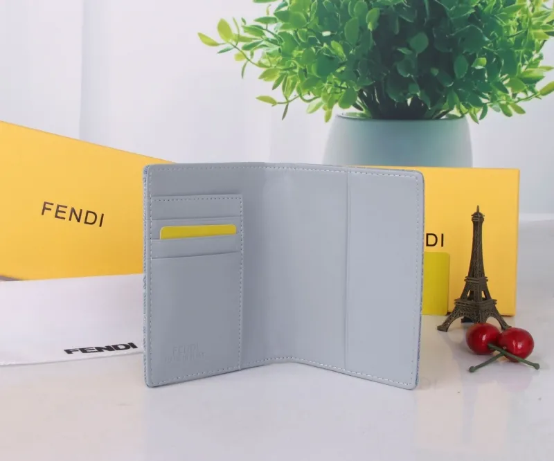 Fendi Light Blue Denim Wallet - Image 6