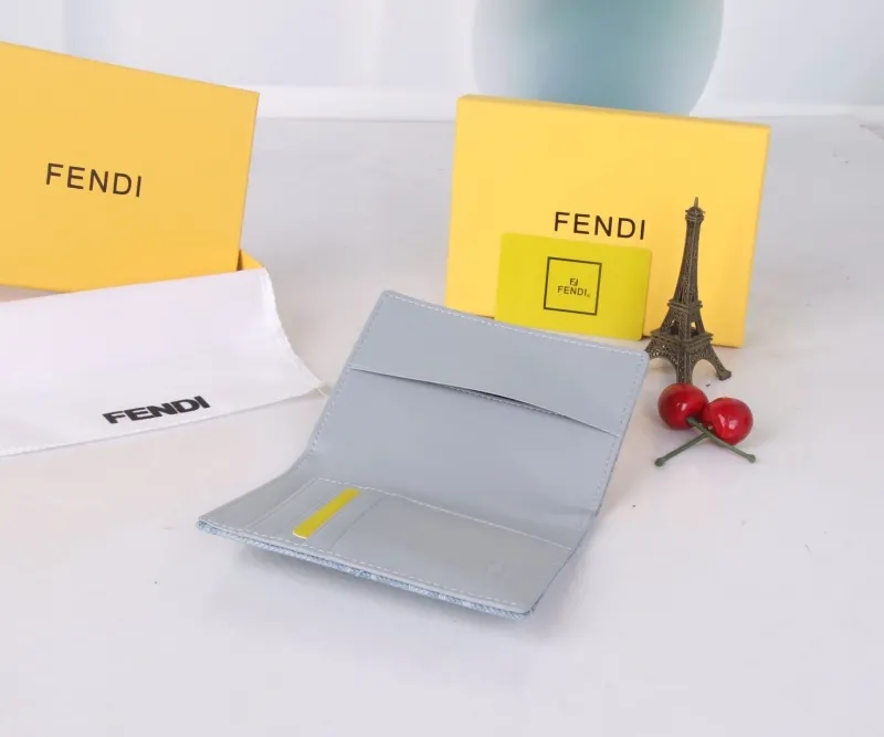 Fendi Light Blue Denim Wallet - Image 8