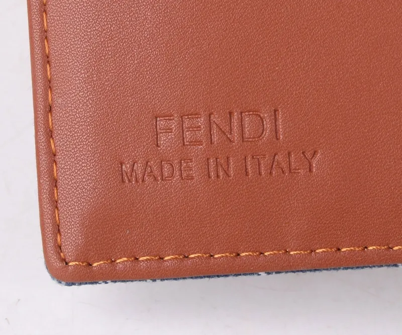 Fendi Blue Denim Monogram Wallet - Image 7