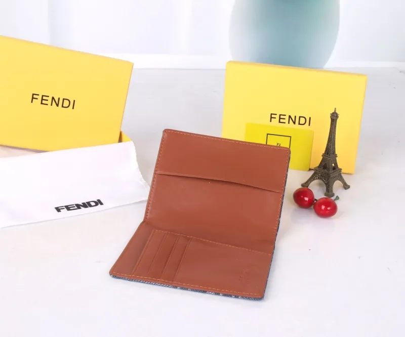 Fendi Blue Denim Monogram Wallet - Image 8