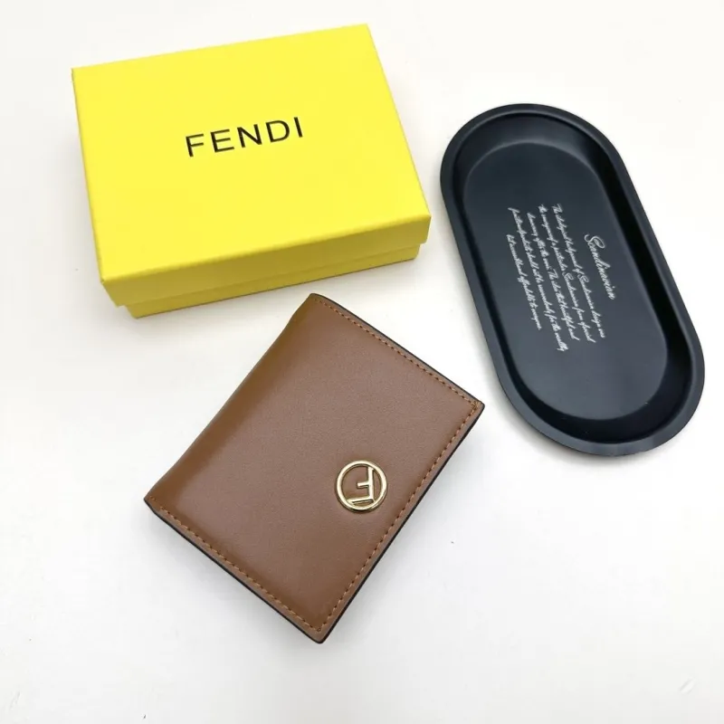 Alternative view of Fendi Brown Leather Bifold Wallet