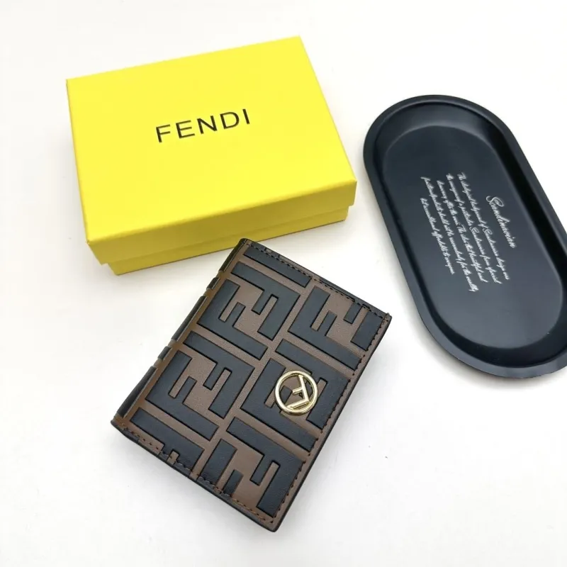 Alternative view of Fendi Brown Black FF Monogram Bifold Wallet