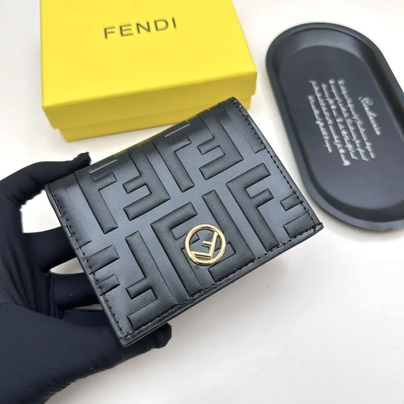 Fendi Black Leather Bifold Wallet - Image 4