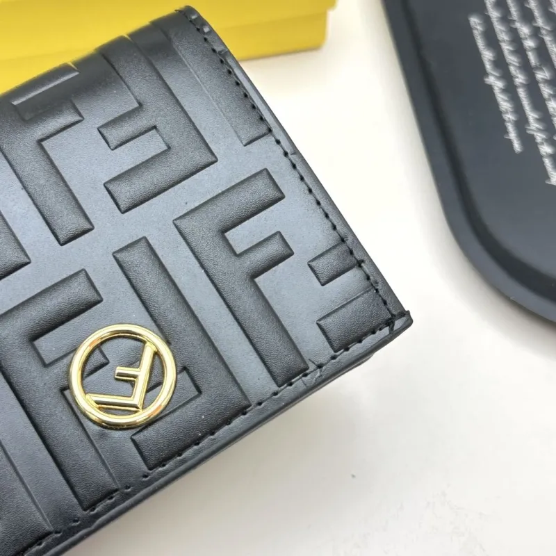 Fendi Black Leather Bifold Wallet - Image 5