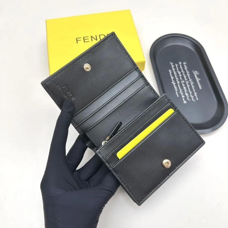Fendi Black Leather Bifold Wallet - Image 7