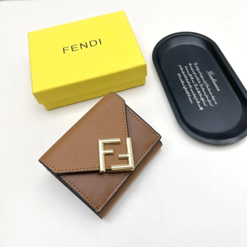 Alternative view of Fendi Brown Leather Small Wallet