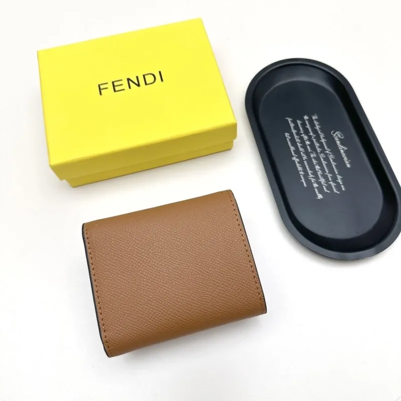 Fendi Brown Leather Small Wallet - Image 3