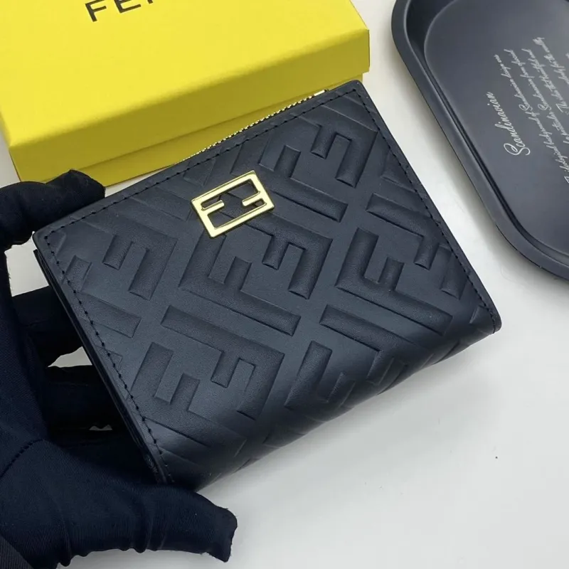 Alternative view of Fendi Black Leather Bifold Wallet