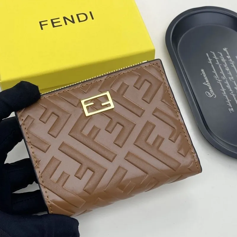 Alternative view of Fendi Brown Leather Bifold Wallet