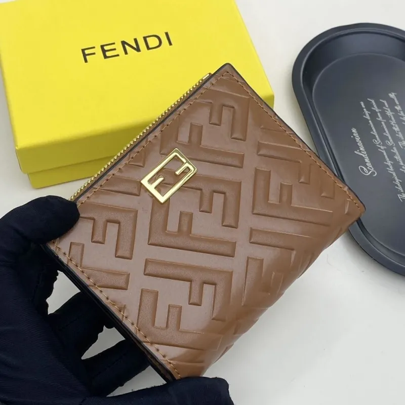 Fendi Brown Leather Bifold Wallet - Image 3