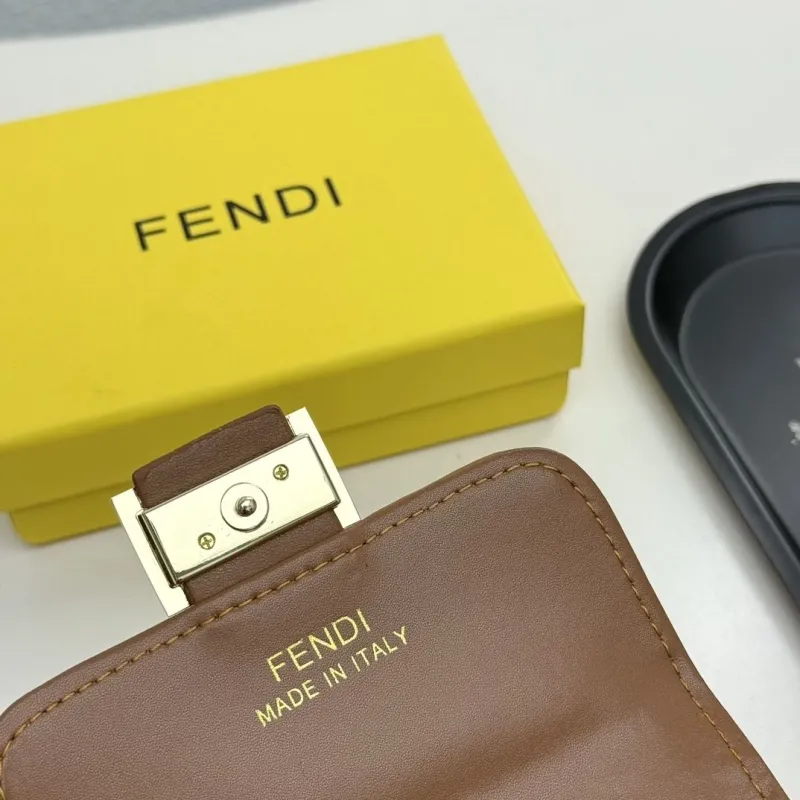 Fendi Brown FF Monogram Leather Wallet - Image 9