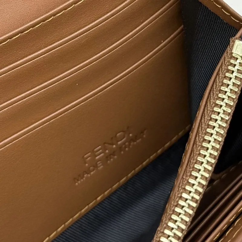 Fendi Brown FF Pattern Continental Wallet - Image 9