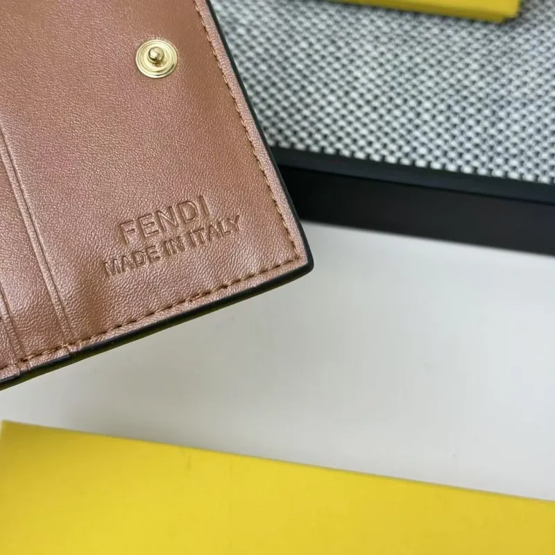 Fendi 2605 Brown Black Bifold Wallet - Image 7