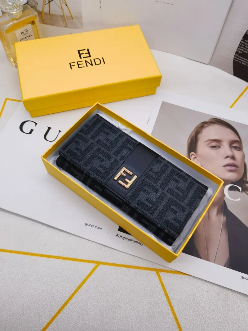 Fendi FF Logo Long Wallet 8599 - Image 3