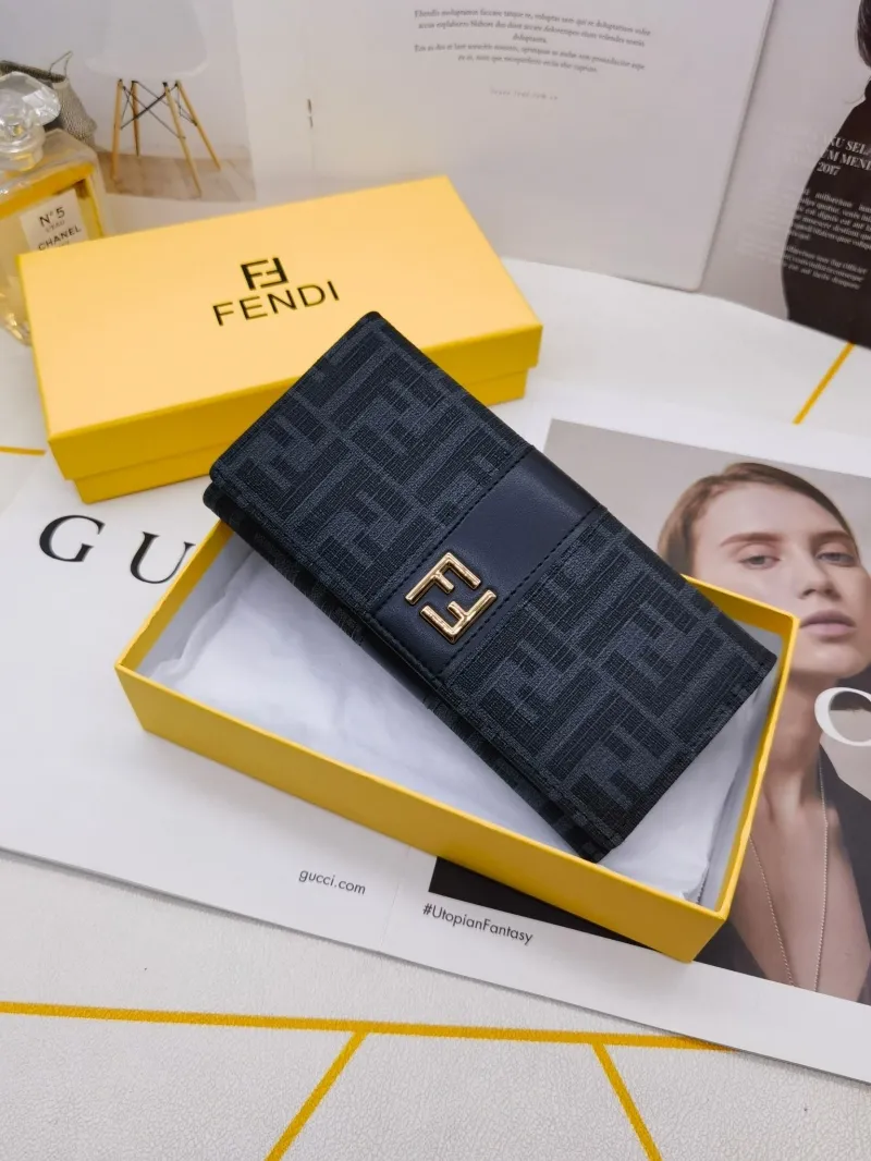 Fendi FF Logo Long Wallet 8599 - Image 4